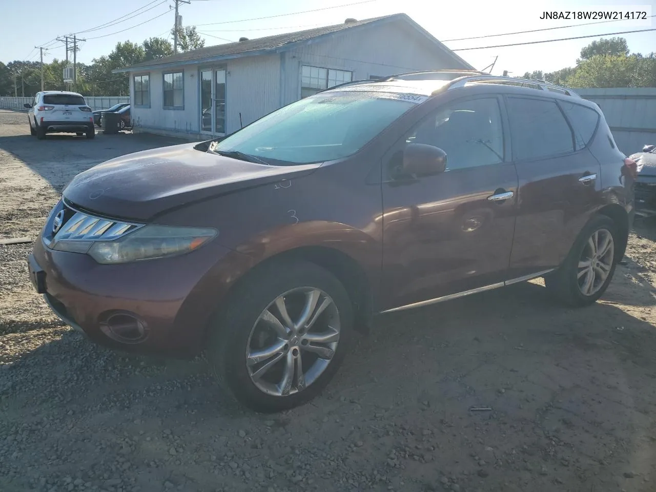 2009 Nissan Murano S VIN: JN8AZ18W29W214172 Lot: 74466554