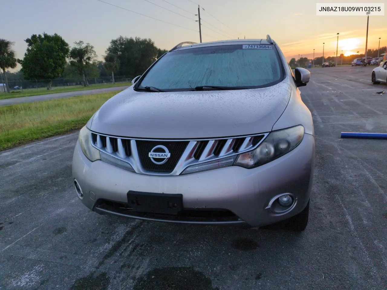 2009 Nissan Murano S VIN: JN8AZ18U09W103215 Lot: 74713684