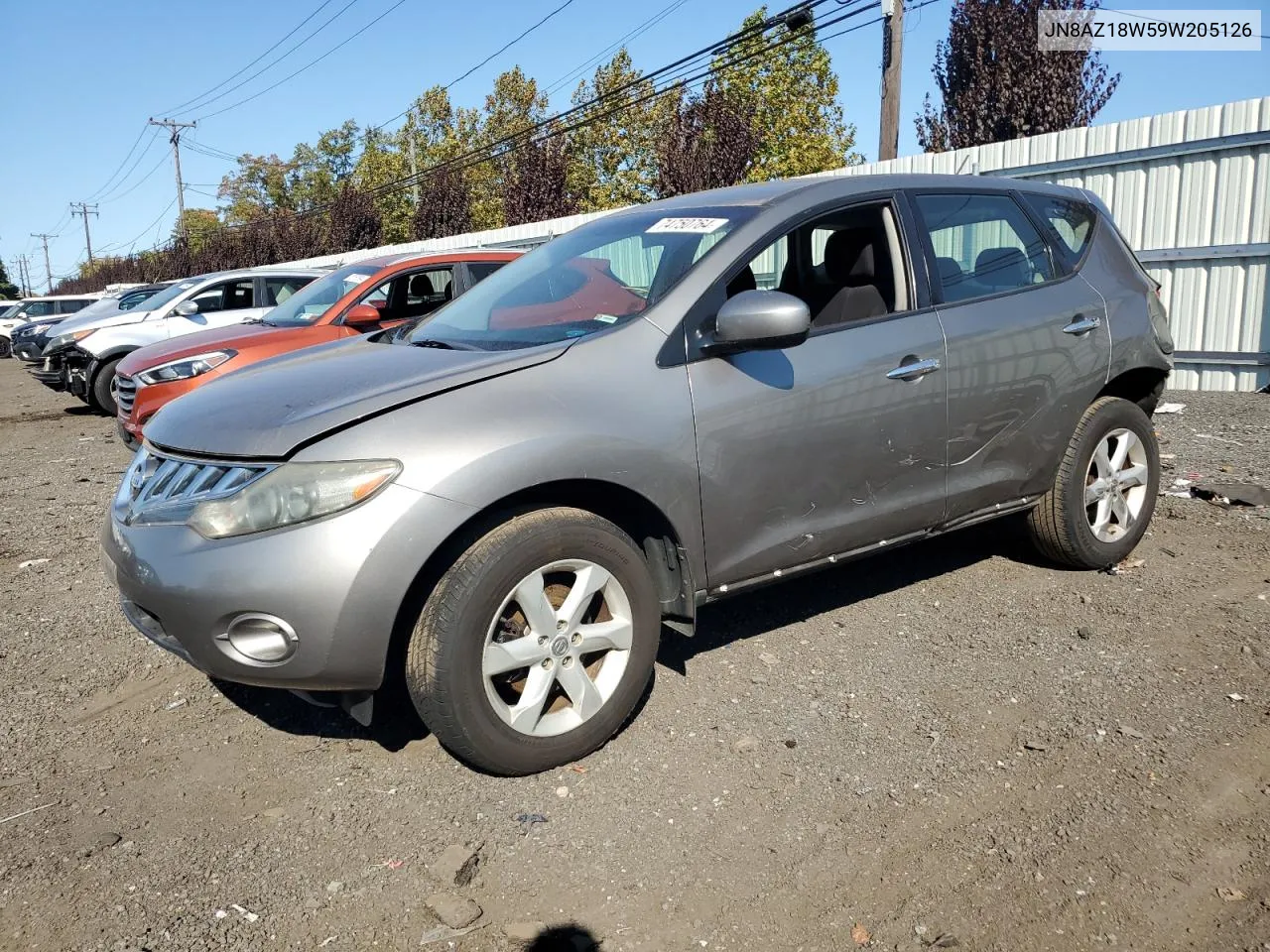 2009 Nissan Murano S VIN: JN8AZ18W59W205126 Lot: 74750764