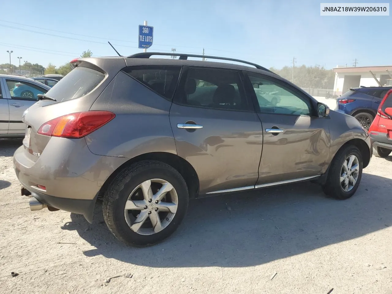 2009 Nissan Murano S VIN: JN8AZ18W39W206310 Lot: 74792424