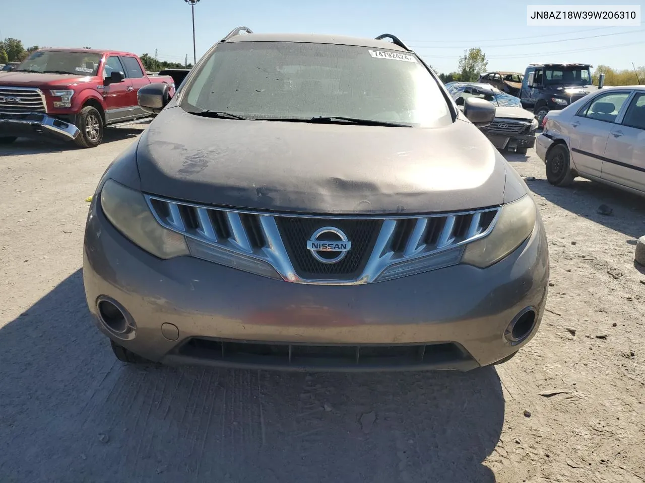 2009 Nissan Murano S VIN: JN8AZ18W39W206310 Lot: 74792424