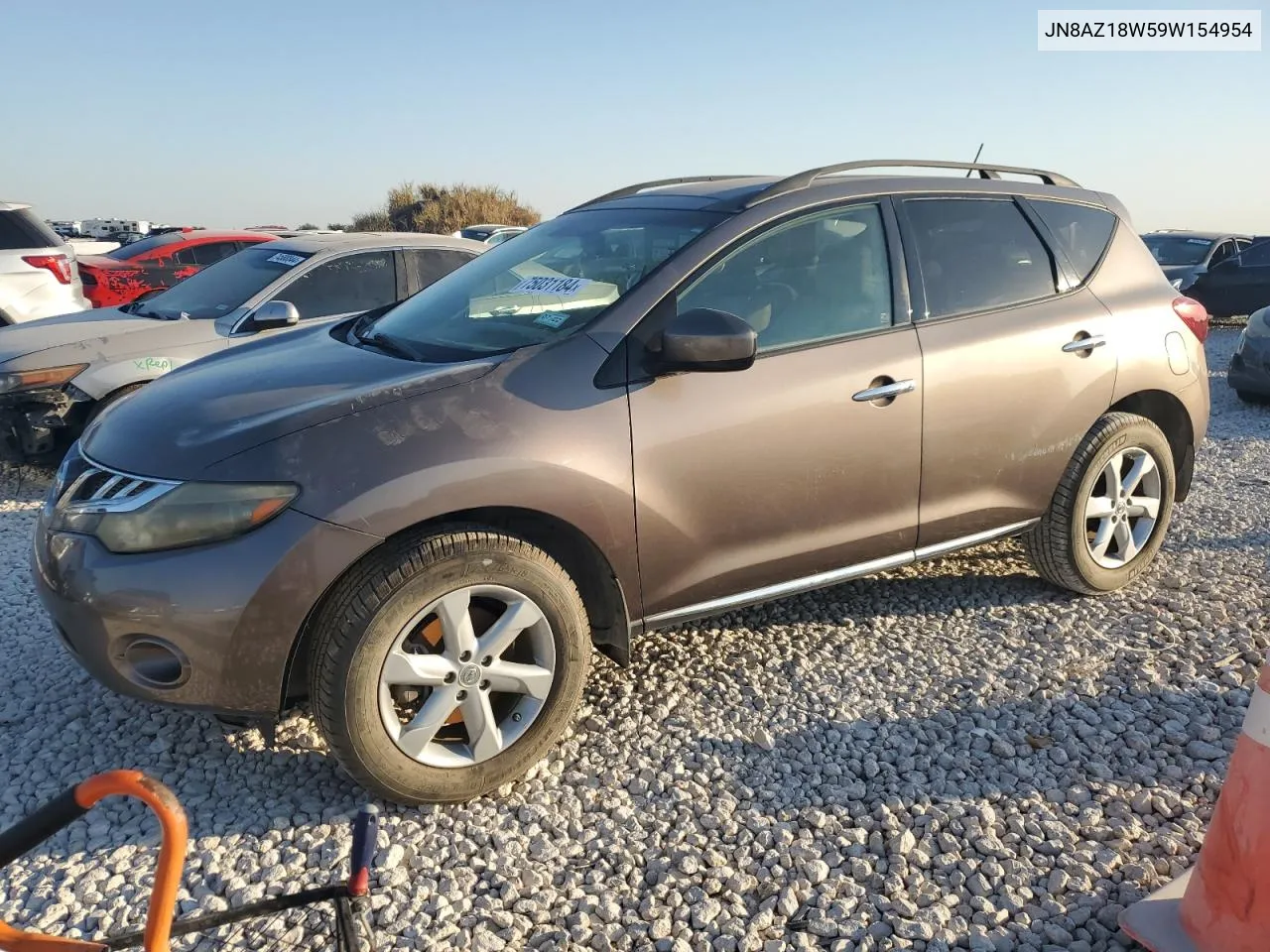 2009 Nissan Murano S VIN: JN8AZ18W59W154954 Lot: 75031184