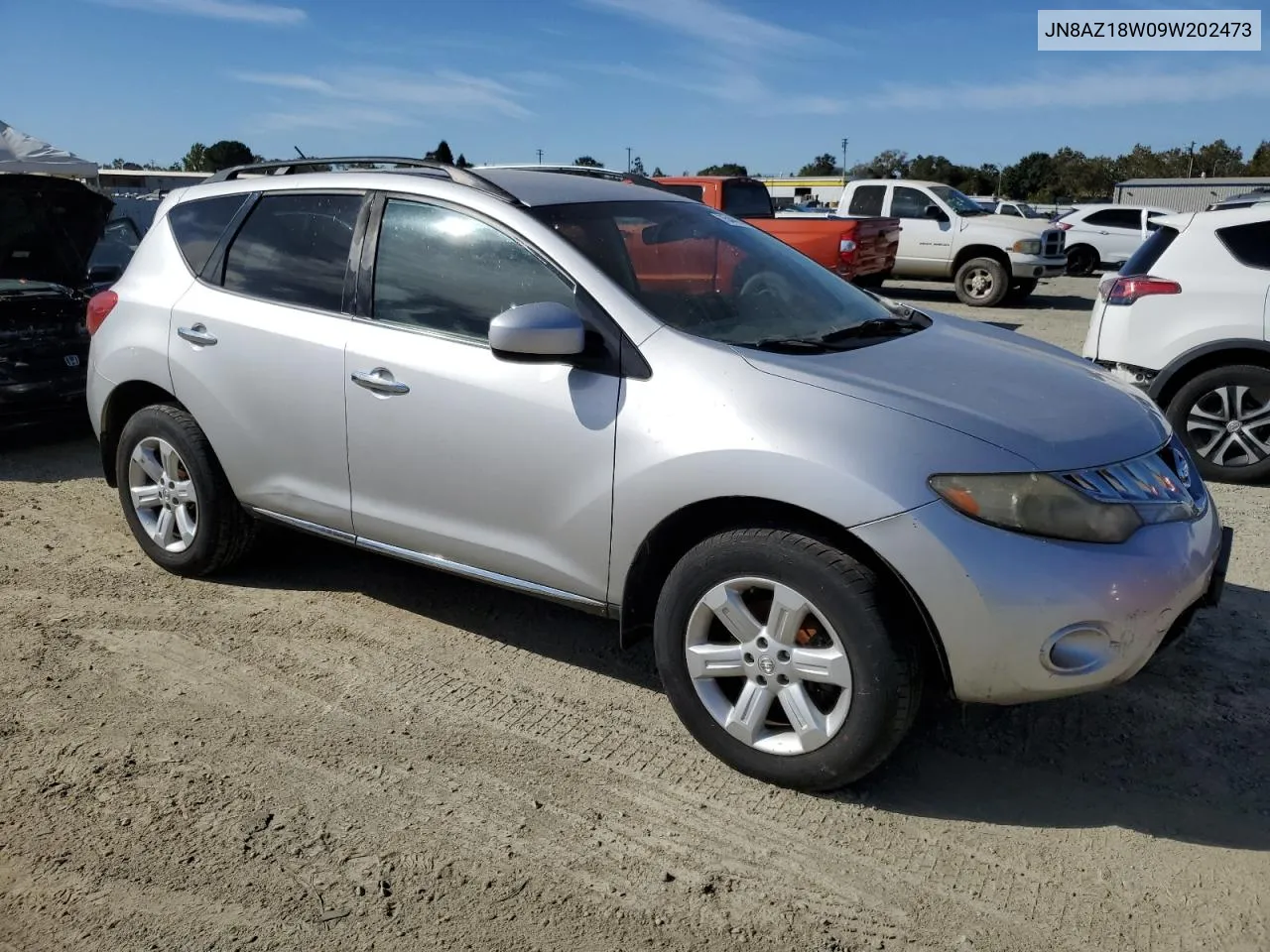 2009 Nissan Murano S VIN: JN8AZ18W09W202473 Lot: 75440644