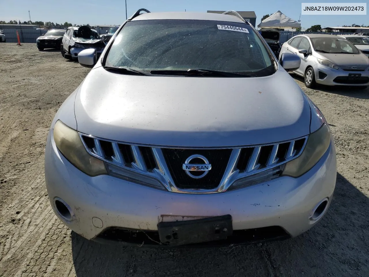 2009 Nissan Murano S VIN: JN8AZ18W09W202473 Lot: 75440644