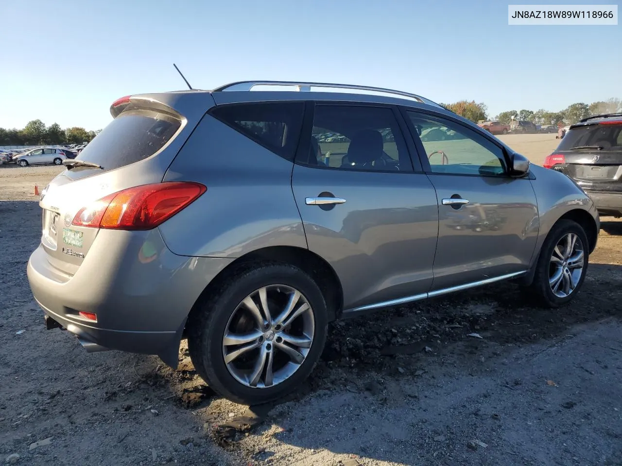 2009 Nissan Murano S VIN: JN8AZ18W89W118966 Lot: 75635334