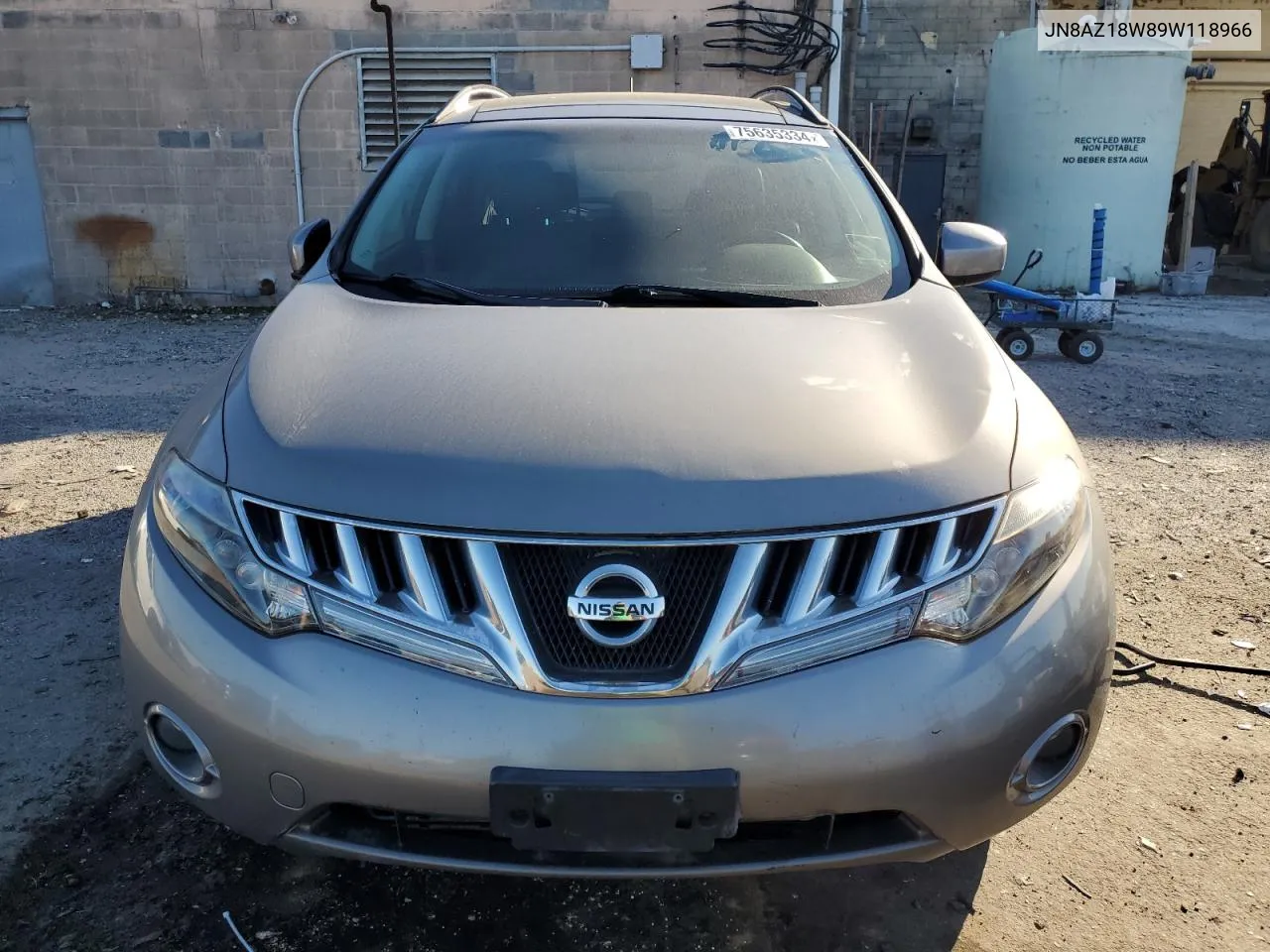 2009 Nissan Murano S VIN: JN8AZ18W89W118966 Lot: 75635334