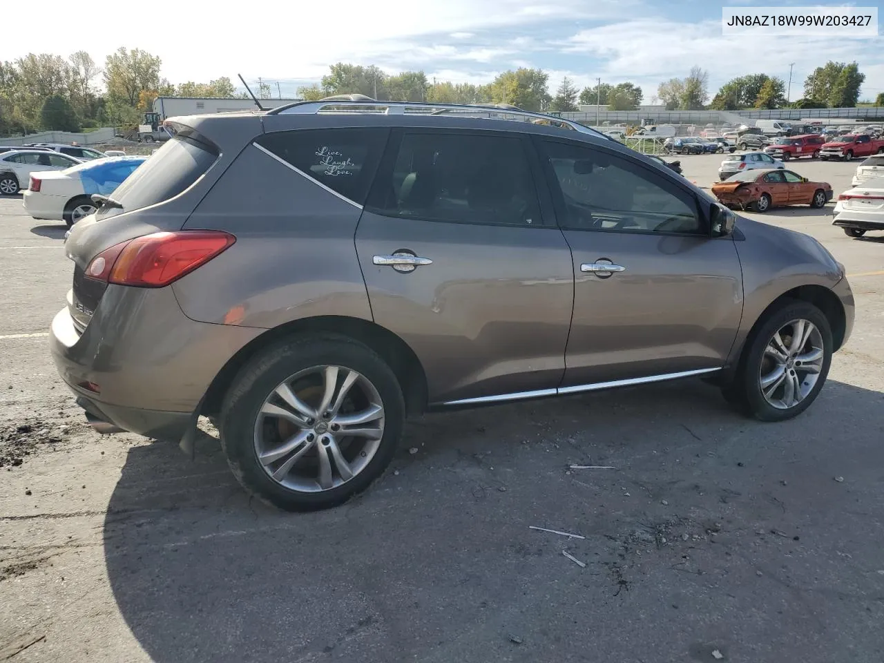 2009 Nissan Murano S VIN: JN8AZ18W99W203427 Lot: 75863524