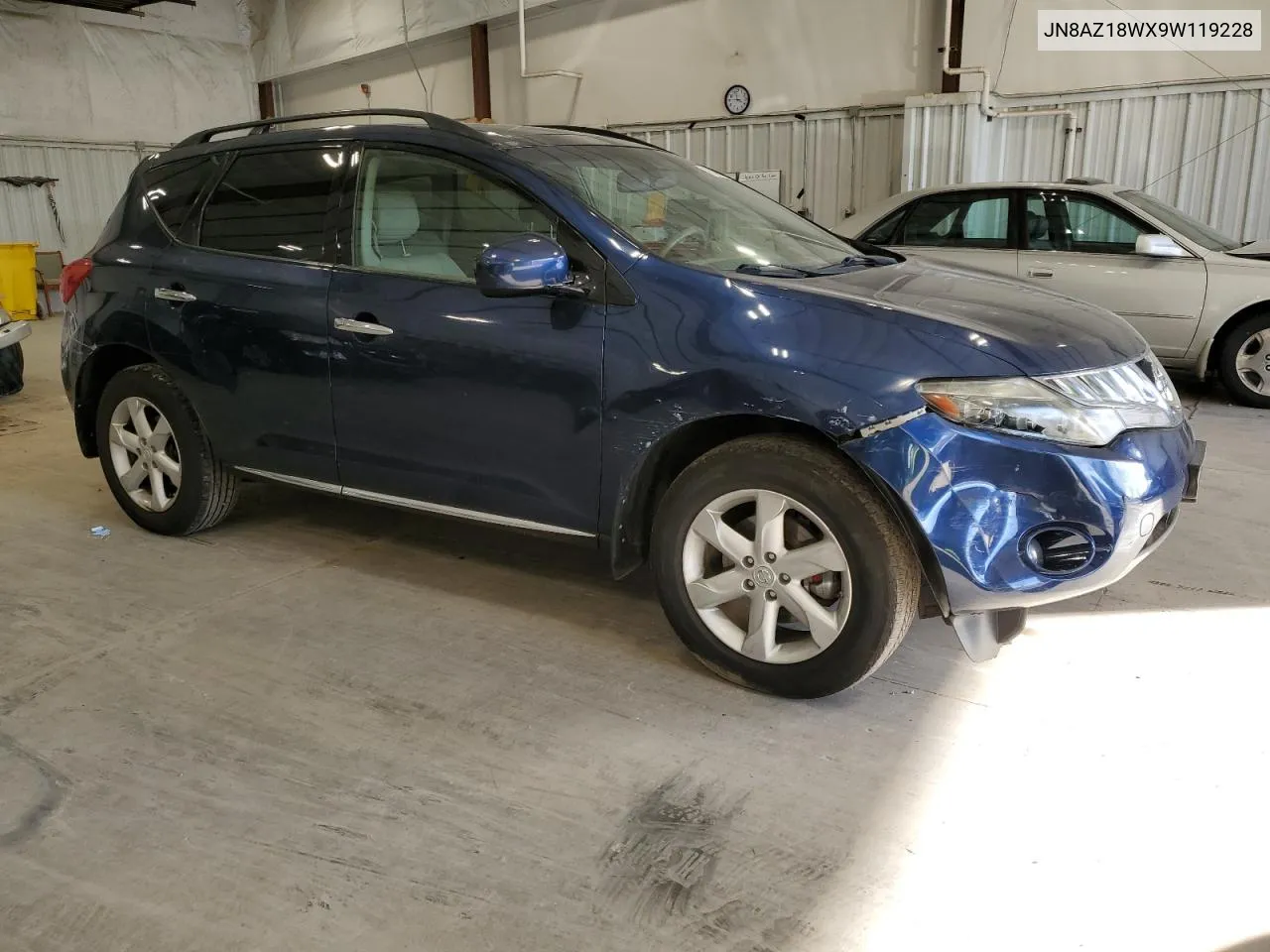 2009 Nissan Murano S VIN: JN8AZ18WX9W119228 Lot: 76306024