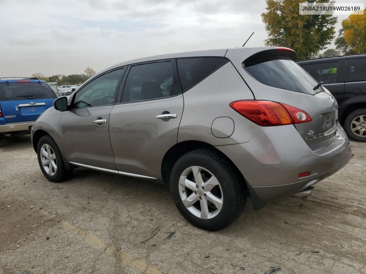 2009 Nissan Murano S VIN: JN8AZ18U19W026189 Lot: 76318304