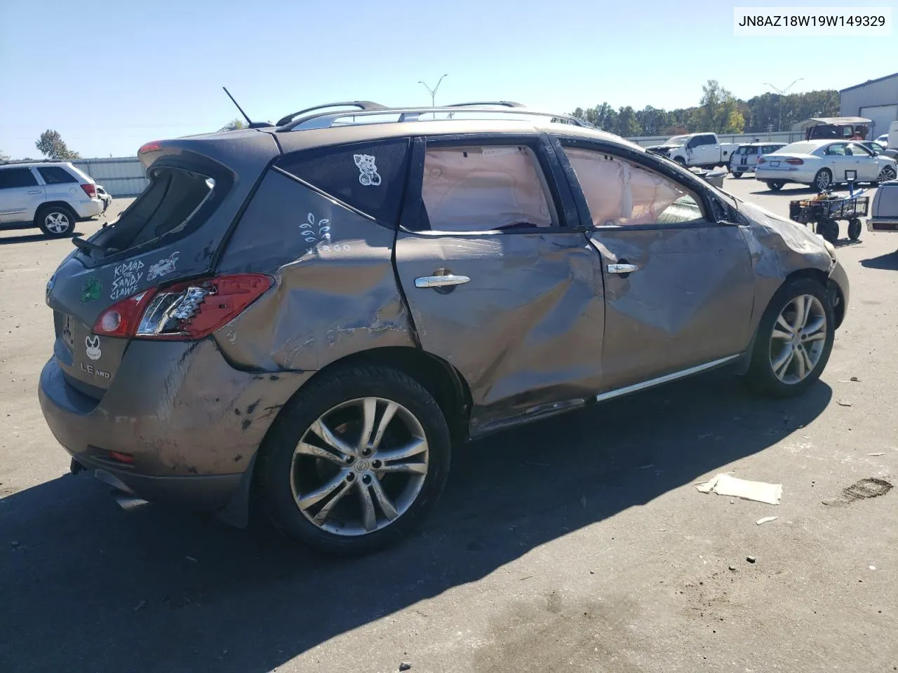 2009 Nissan Murano S VIN: JN8AZ18W19W149329 Lot: 76901584