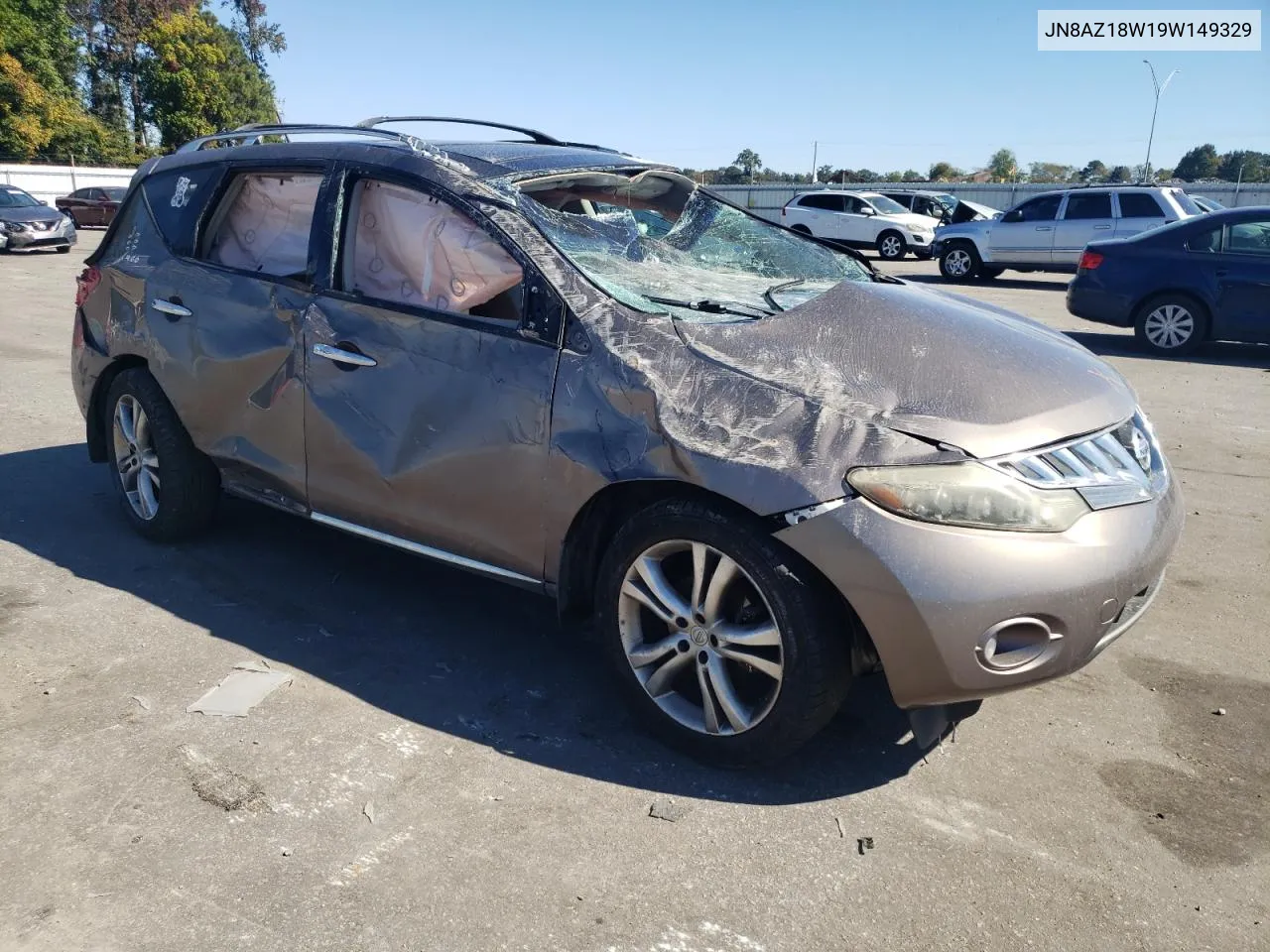 2009 Nissan Murano S VIN: JN8AZ18W19W149329 Lot: 76901584