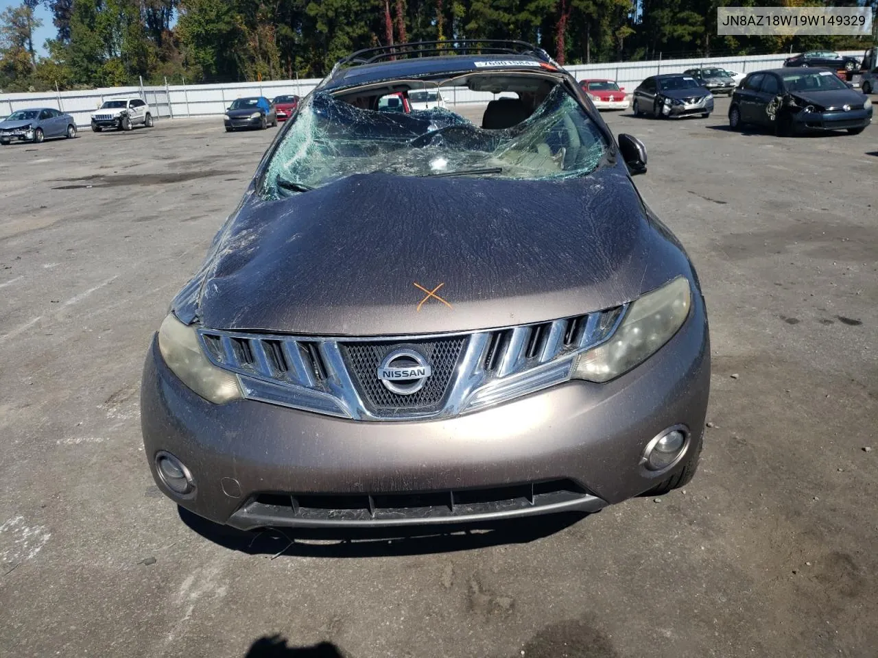 2009 Nissan Murano S VIN: JN8AZ18W19W149329 Lot: 76901584