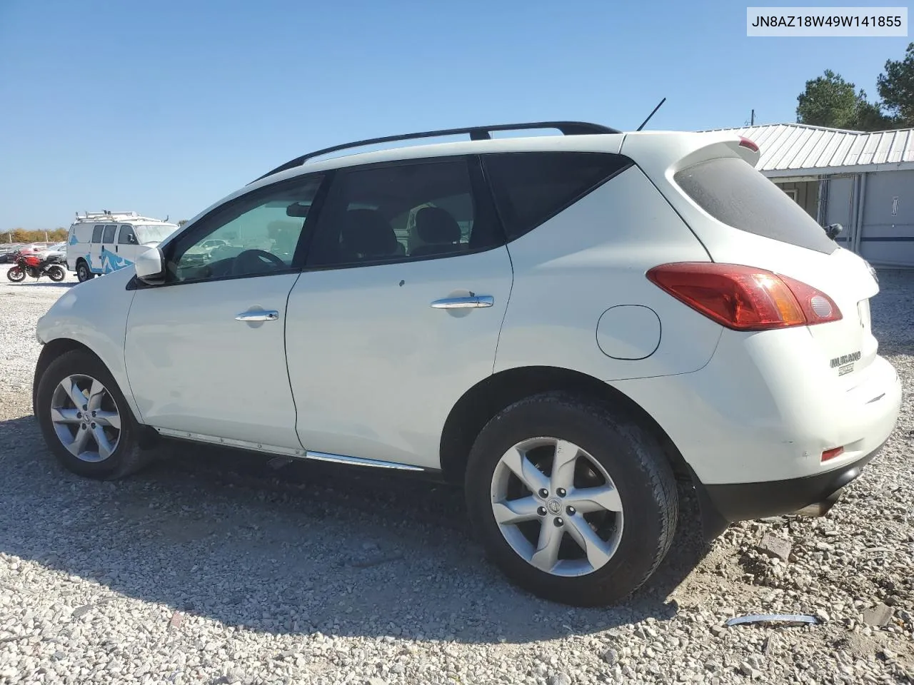 2009 Nissan Murano S VIN: JN8AZ18W49W141855 Lot: 76934004