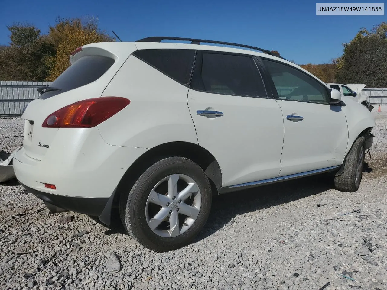 2009 Nissan Murano S VIN: JN8AZ18W49W141855 Lot: 76934004