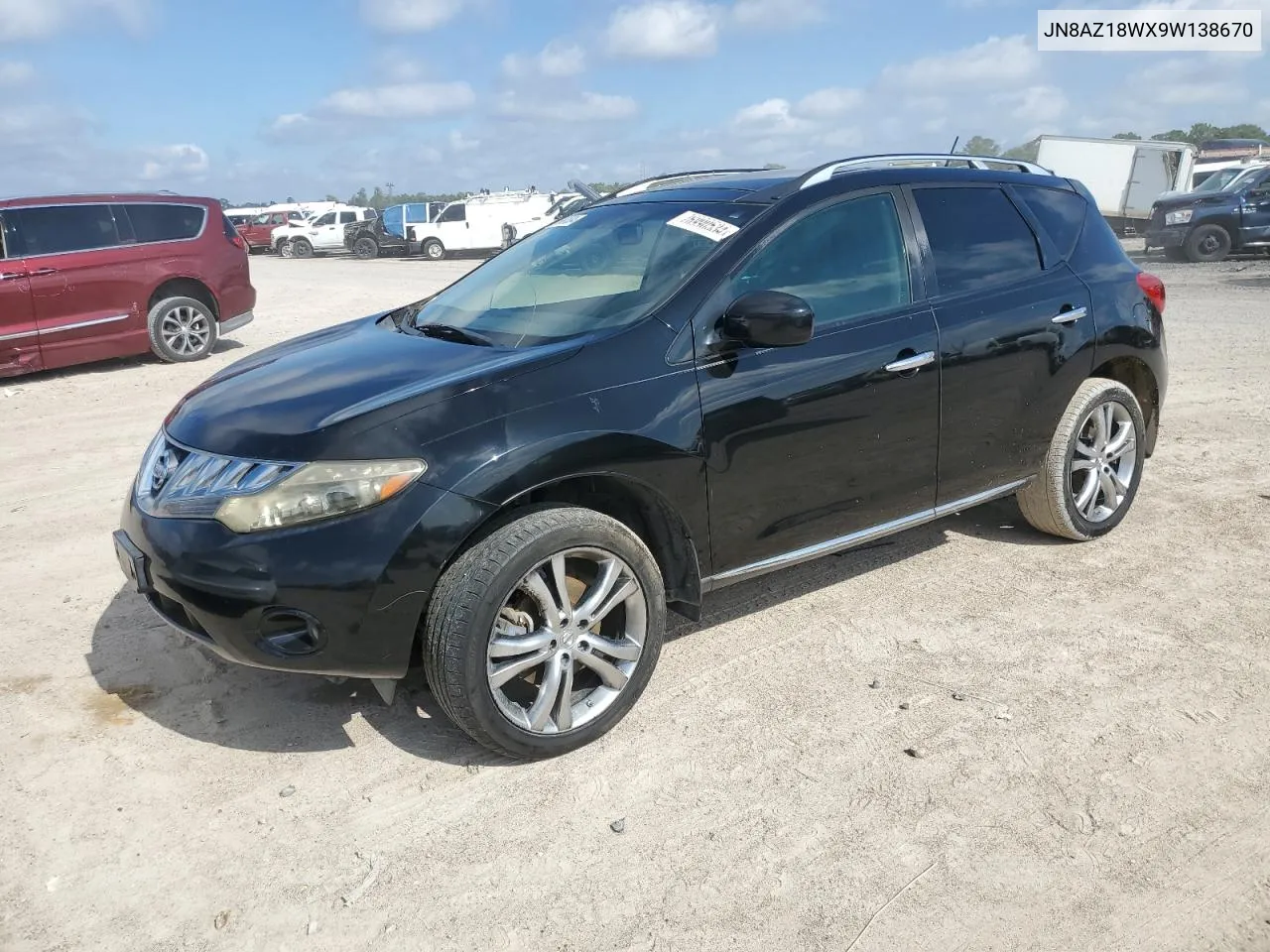 2009 Nissan Murano S VIN: JN8AZ18WX9W138670 Lot: 76990534