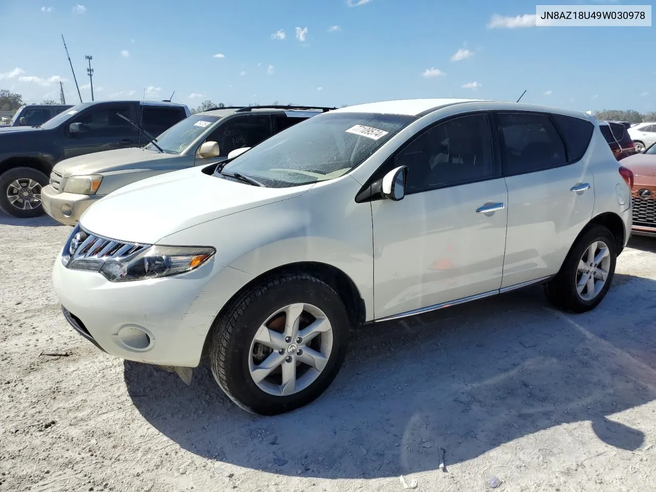 2009 Nissan Murano S VIN: JN8AZ18U49W030978 Lot: 77109574