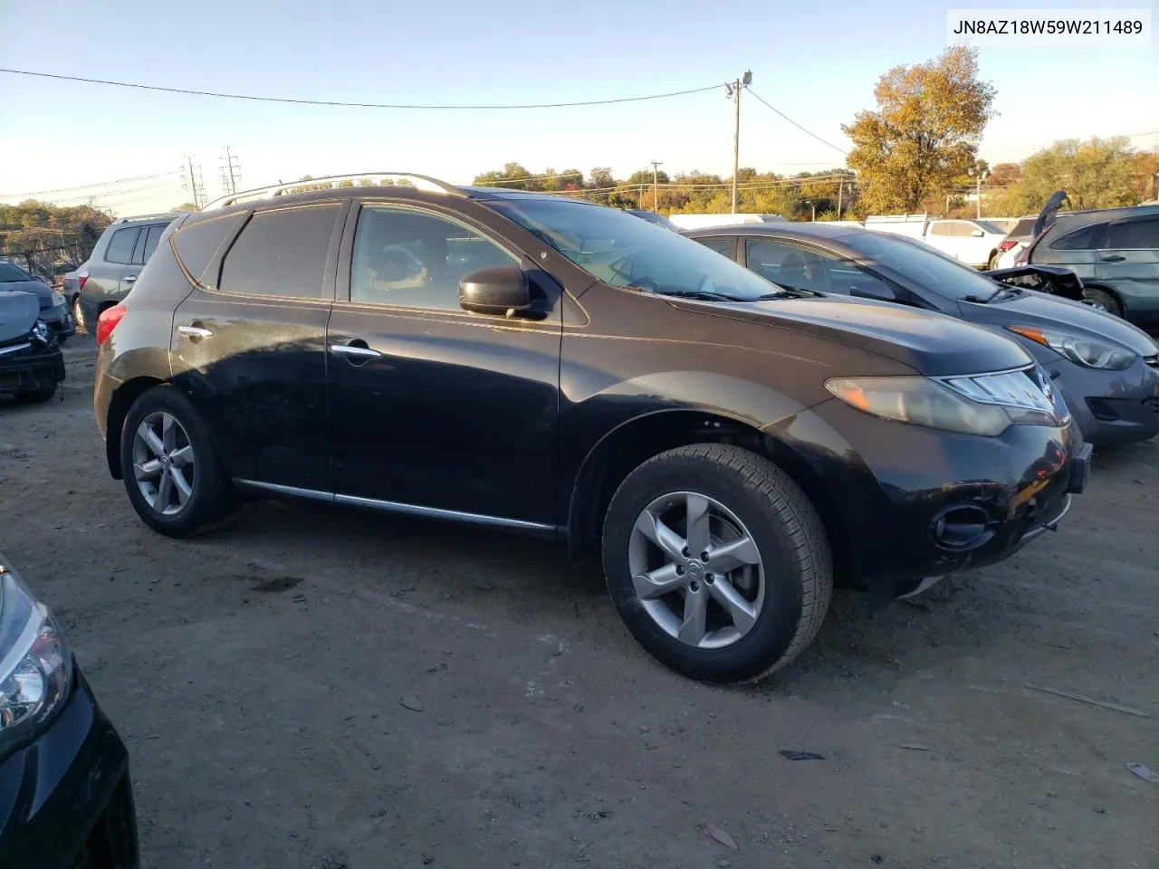 2009 Nissan Murano S VIN: JN8AZ18W59W211489 Lot: 77319464