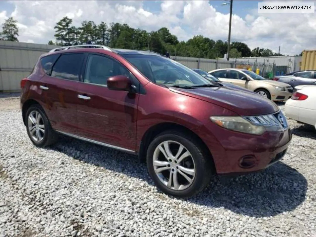 2009 Nissan Murano S VIN: JN8AZ18W09W124714 Lot: 77714674