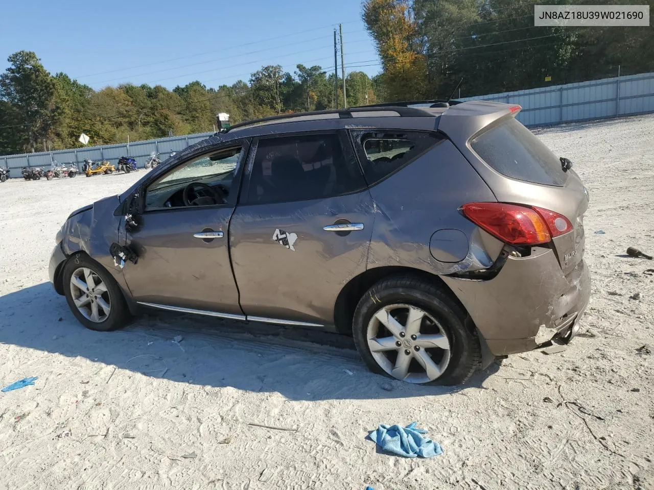 2009 Nissan Murano S VIN: JN8AZ18U39W021690 Lot: 77913754