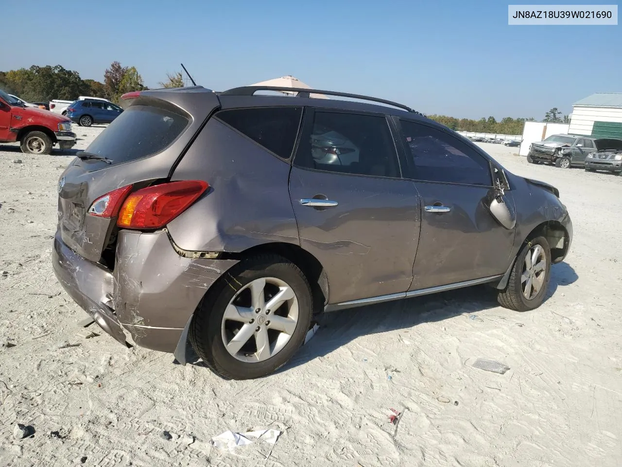 2009 Nissan Murano S VIN: JN8AZ18U39W021690 Lot: 77913754