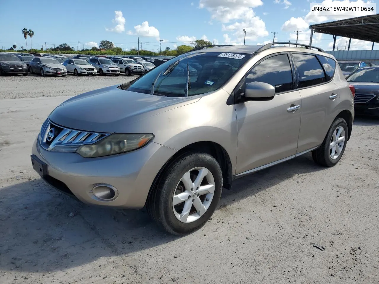 2009 Nissan Murano S VIN: JN8AZ18W49W110654 Lot: 78155974