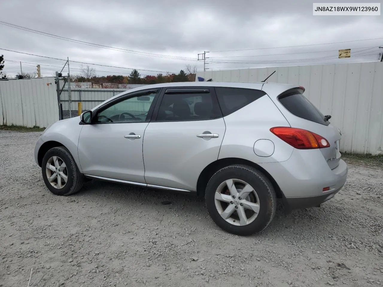 2009 Nissan Murano S VIN: JN8AZ18WX9W123960 Lot: 78168254