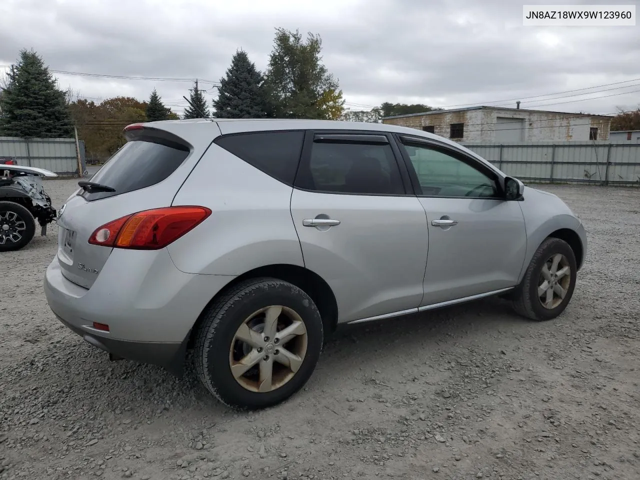 2009 Nissan Murano S VIN: JN8AZ18WX9W123960 Lot: 78168254