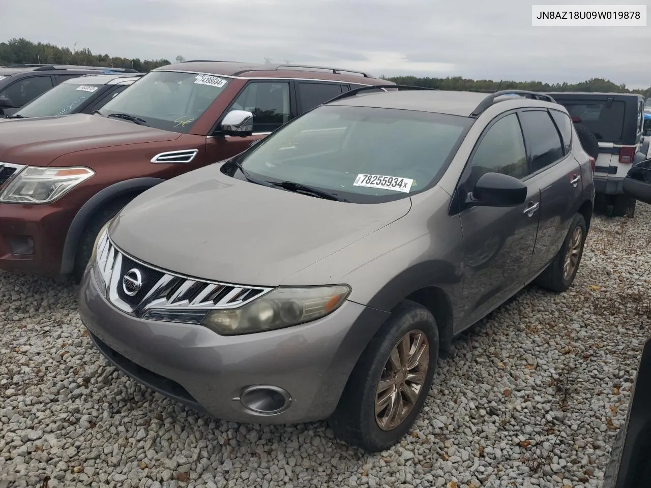 2009 Nissan Murano S VIN: JN8AZ18U09W019878 Lot: 78255934