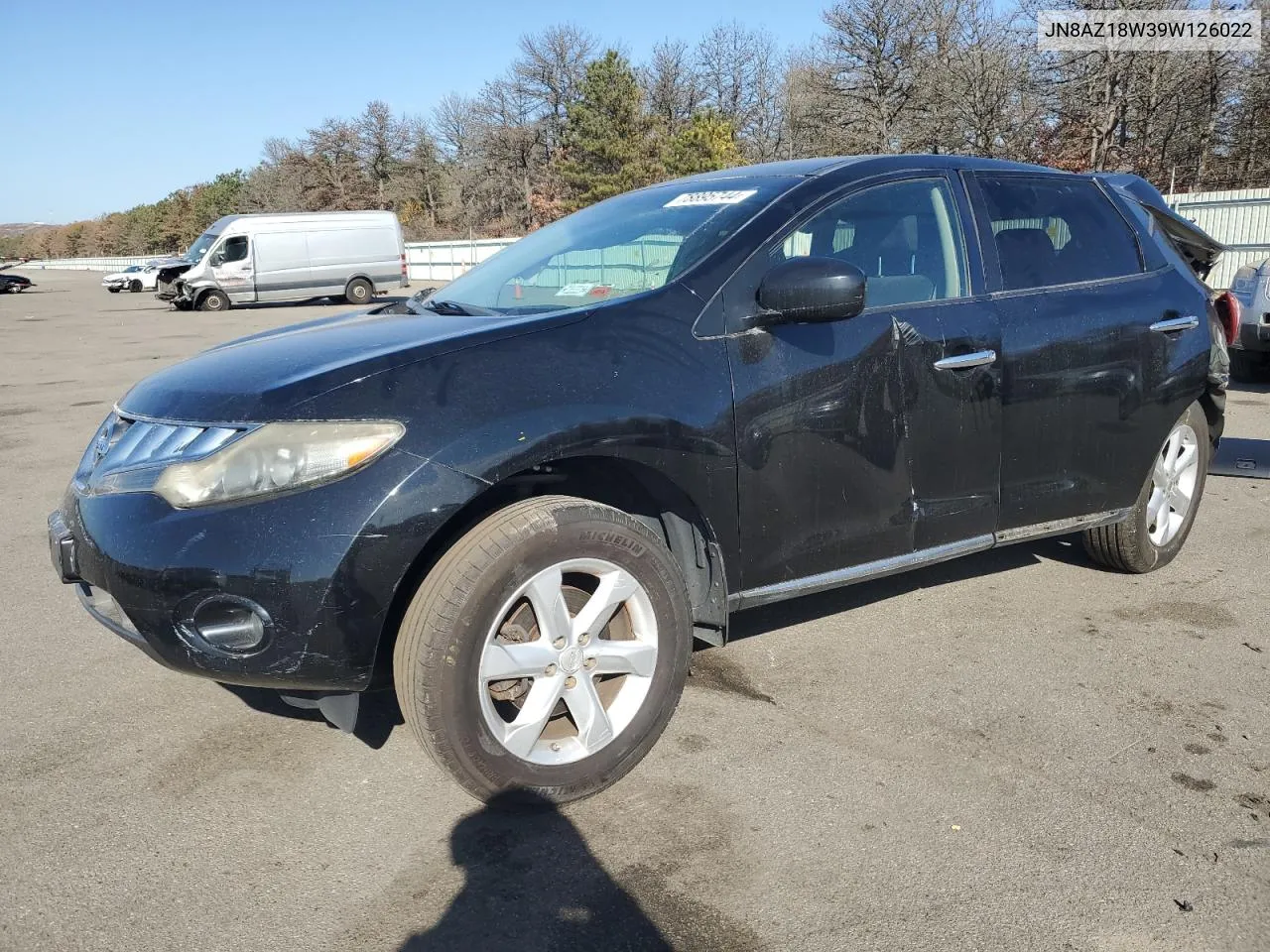 2009 Nissan Murano S VIN: JN8AZ18W39W126022 Lot: 78895744