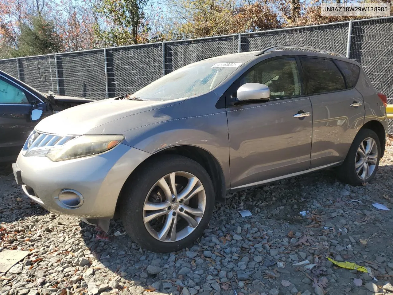 2009 Nissan Murano S VIN: JN8AZ18W29W138985 Lot: 79736804