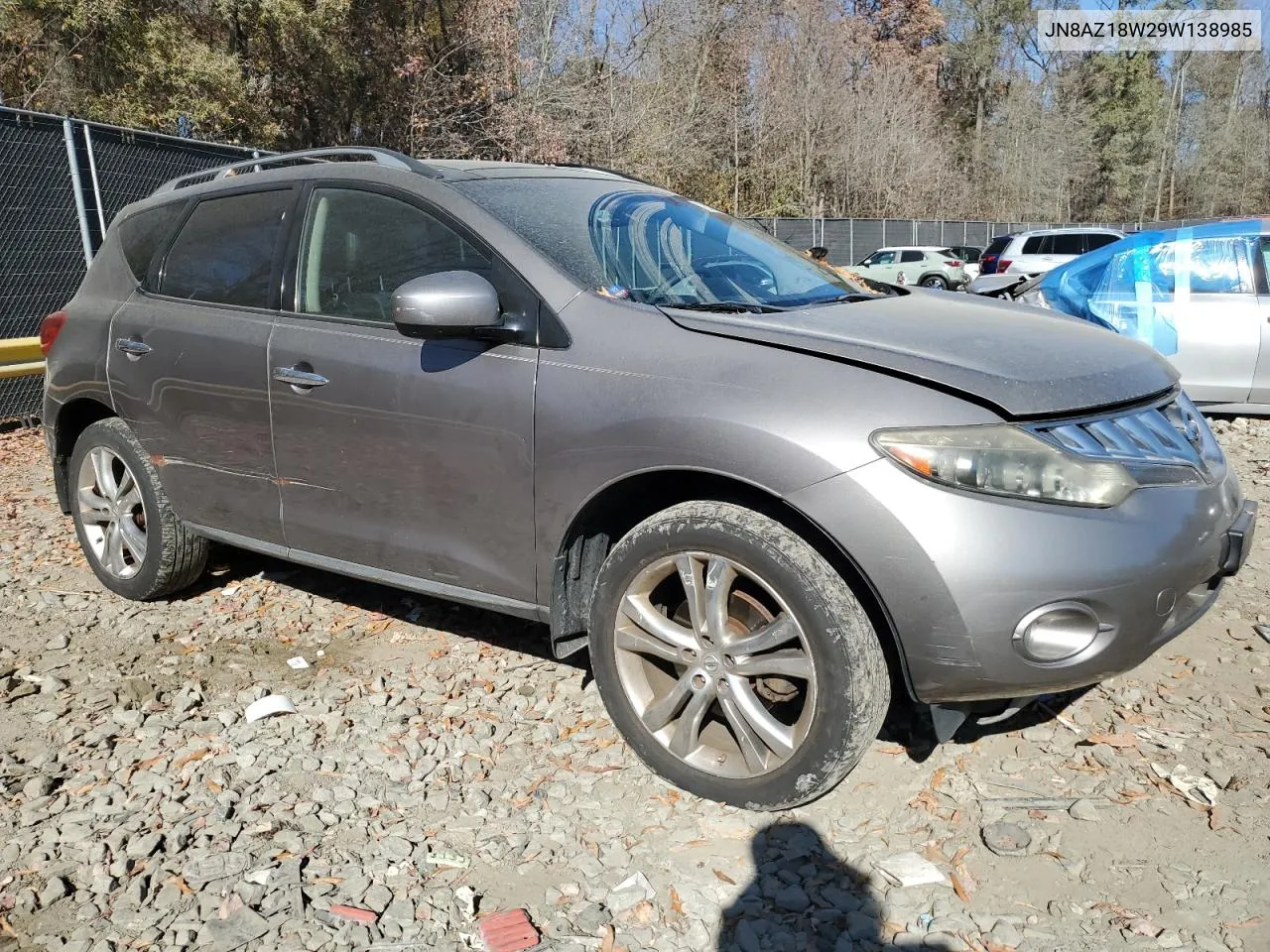 2009 Nissan Murano S VIN: JN8AZ18W29W138985 Lot: 79736804