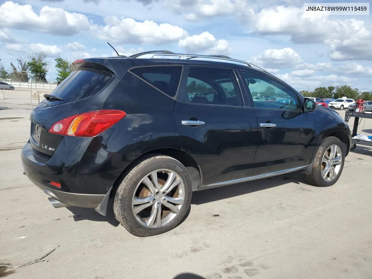 2009 Nissan Murano S VIN: JN8AZ18W99W115459 Lot: 80131414