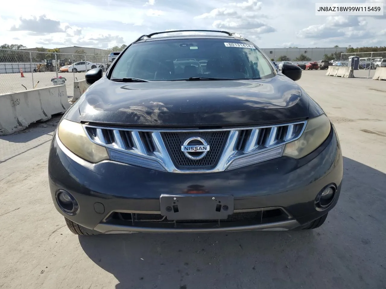 2009 Nissan Murano S VIN: JN8AZ18W99W115459 Lot: 80131414