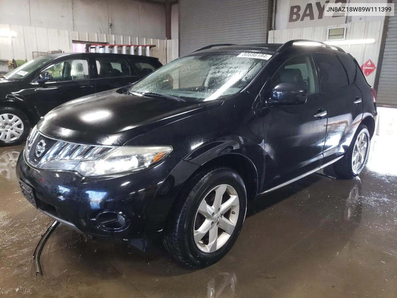 2009 Nissan Murano S VIN: JN8AZ18W89W111399 Lot: 80686194