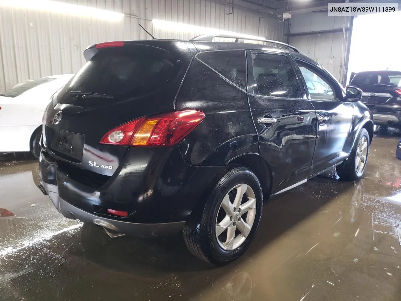 2009 Nissan Murano S VIN: JN8AZ18W89W111399 Lot: 80686194