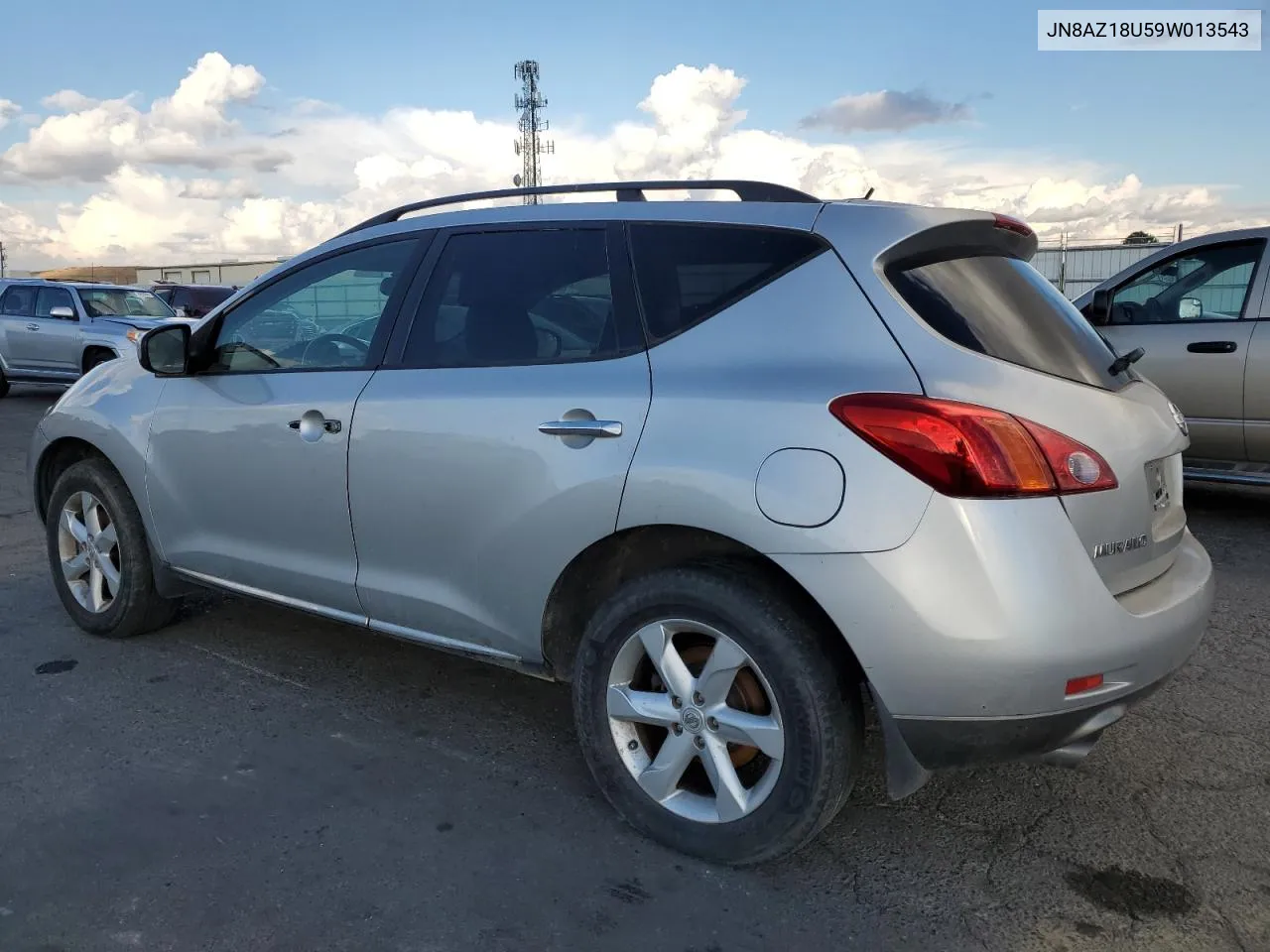 2009 Nissan Murano S VIN: JN8AZ18U59W013543 Lot: 81174254