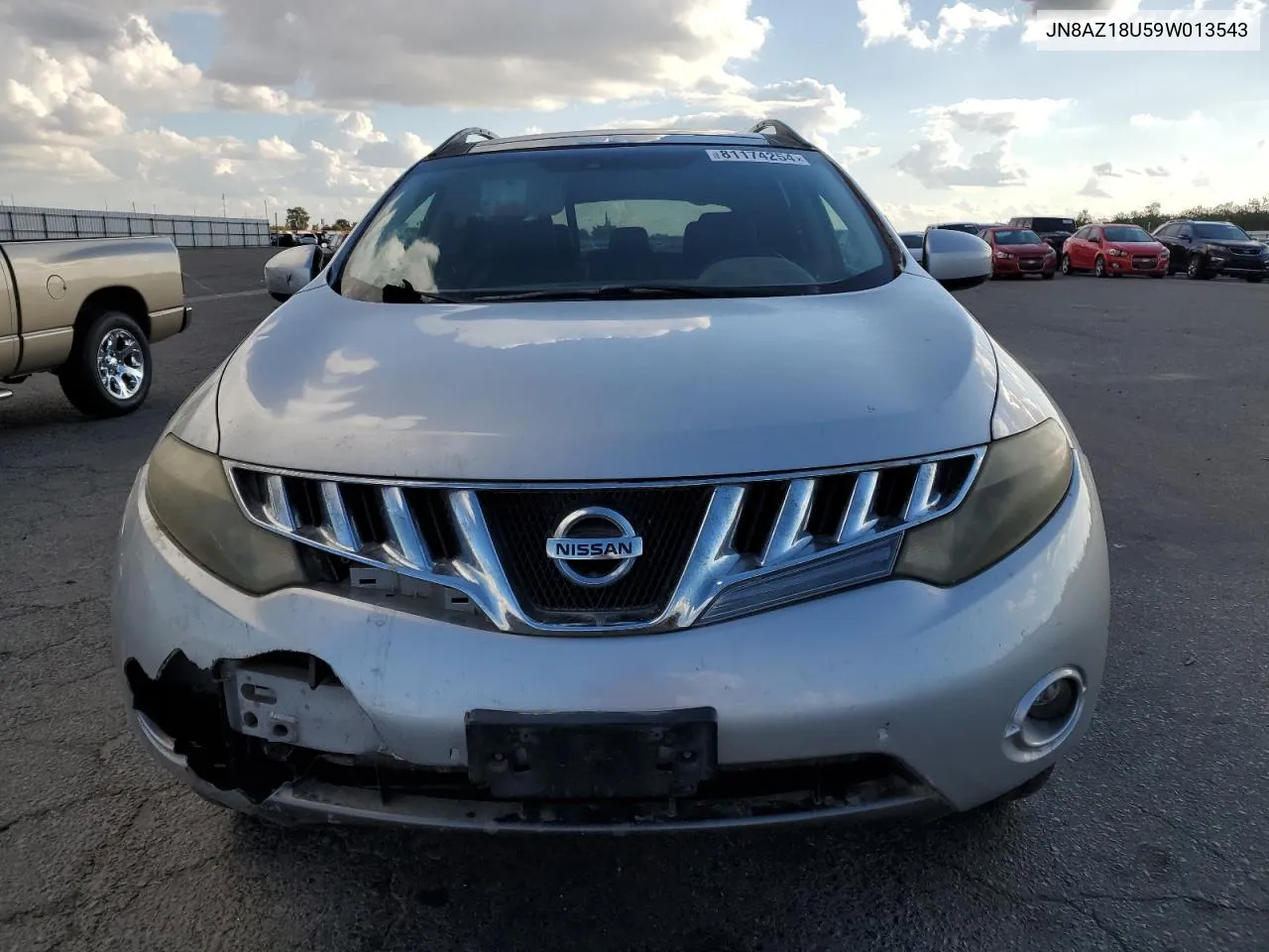 2009 Nissan Murano S VIN: JN8AZ18U59W013543 Lot: 81174254