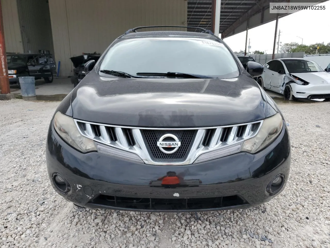 2009 Nissan Murano S VIN: JN8AZ18W59W102255 Lot: 81678264