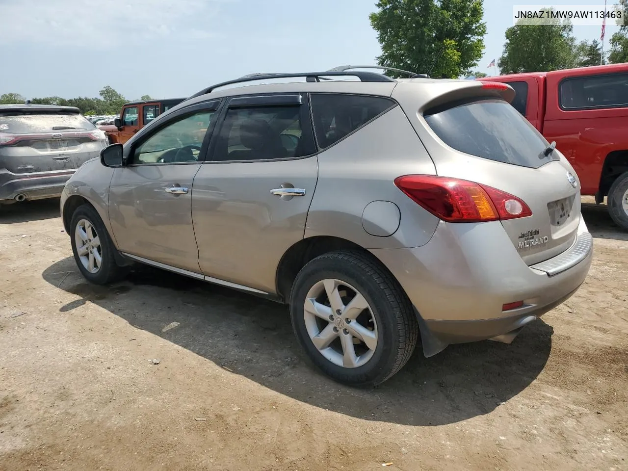 2010 Nissan Murano S VIN: JN8AZ1MW9AW113463 Lot: 62550244