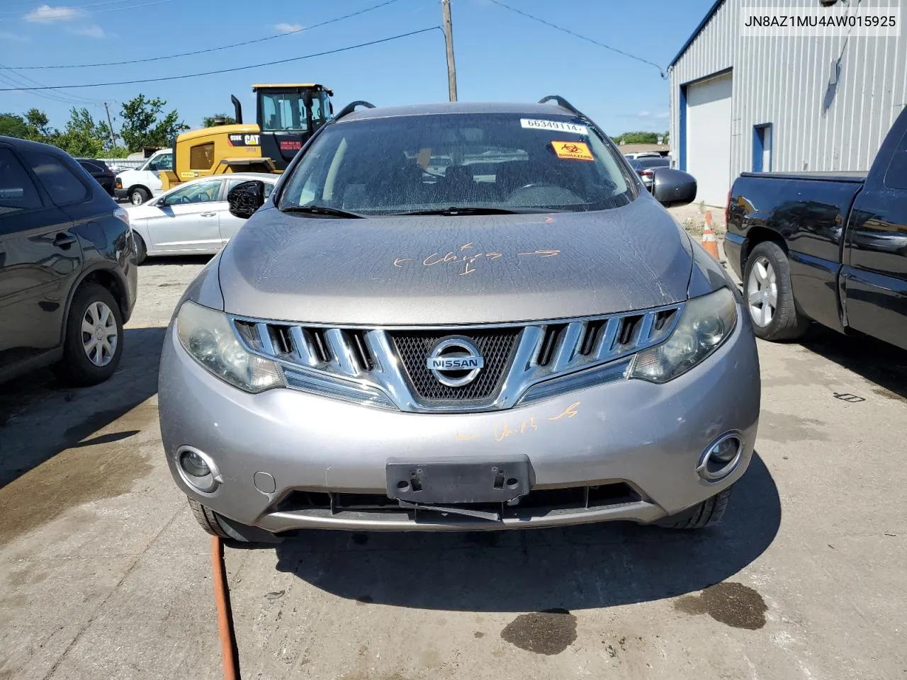 2010 Nissan Murano S VIN: JN8AZ1MU4AW015925 Lot: 66349114