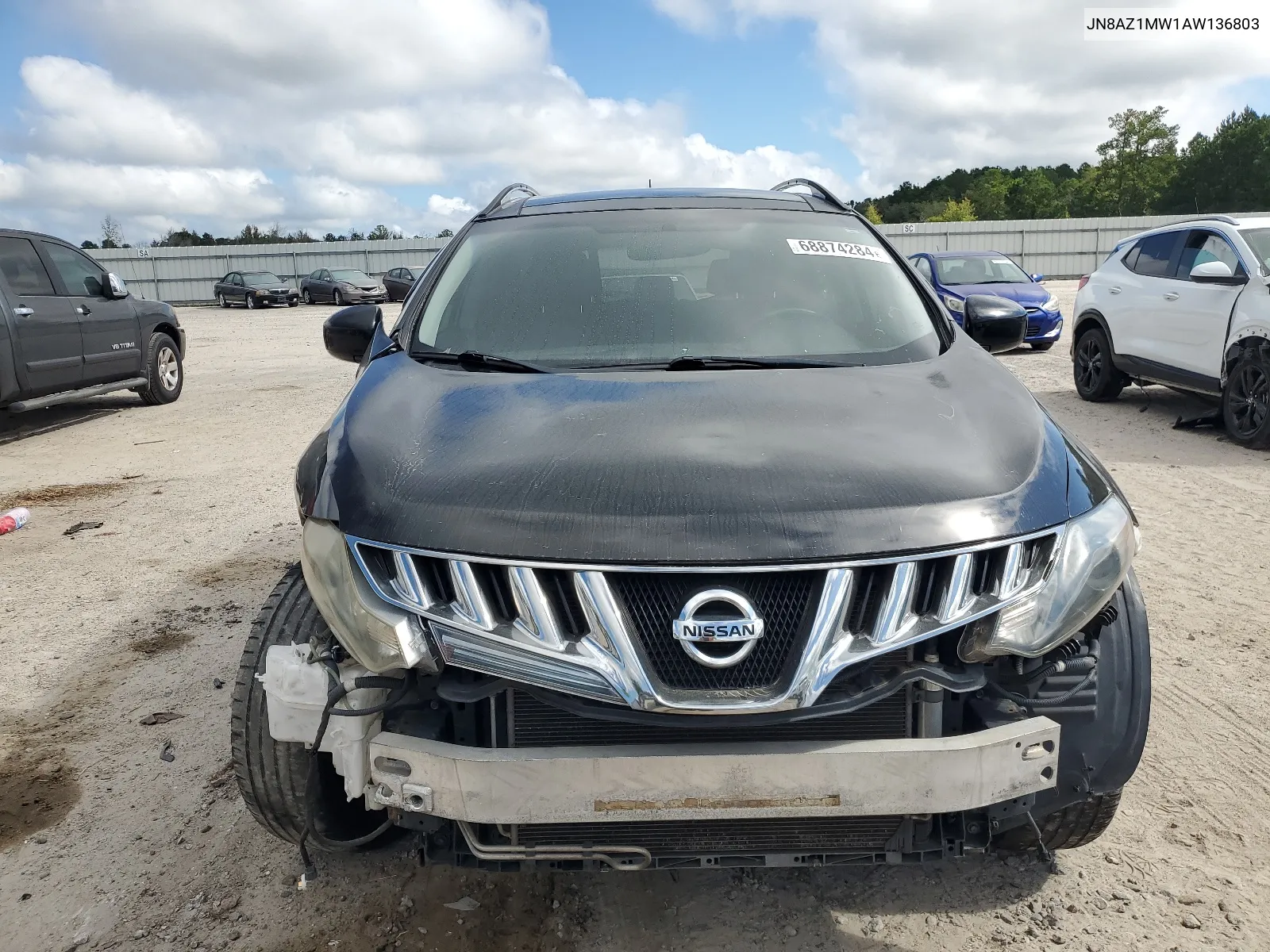 2010 Nissan Murano S VIN: JN8AZ1MW1AW136803 Lot: 68874284