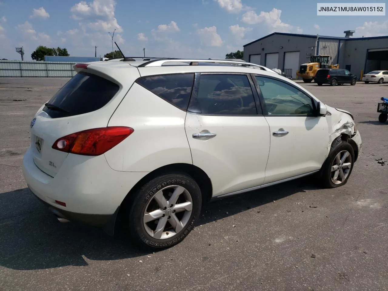 2010 Nissan Murano S VIN: JN8AZ1MU8AW015152 Lot: 69587874