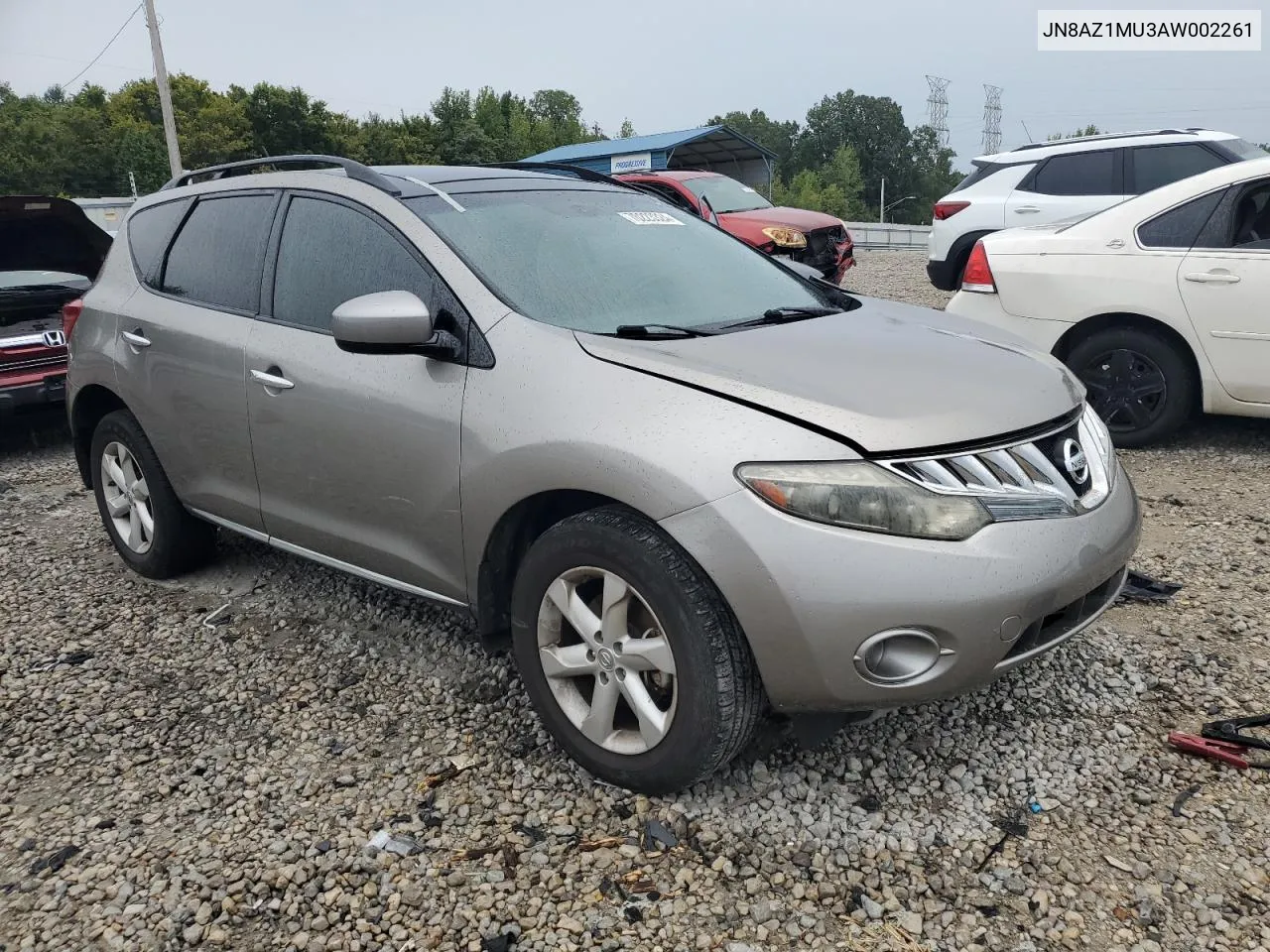 2010 Nissan Murano S VIN: JN8AZ1MU3AW002261 Lot: 70223324