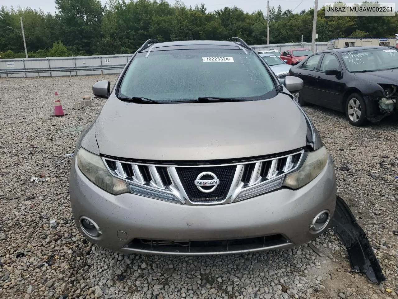 2010 Nissan Murano S VIN: JN8AZ1MU3AW002261 Lot: 70223324