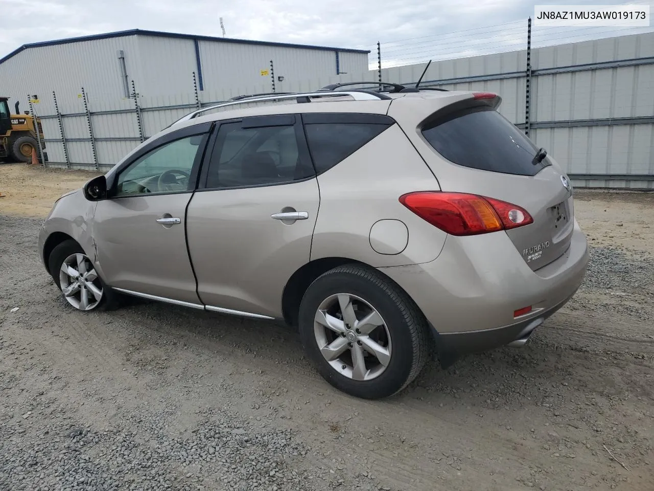 JN8AZ1MU3AW019173 2010 Nissan Murano S