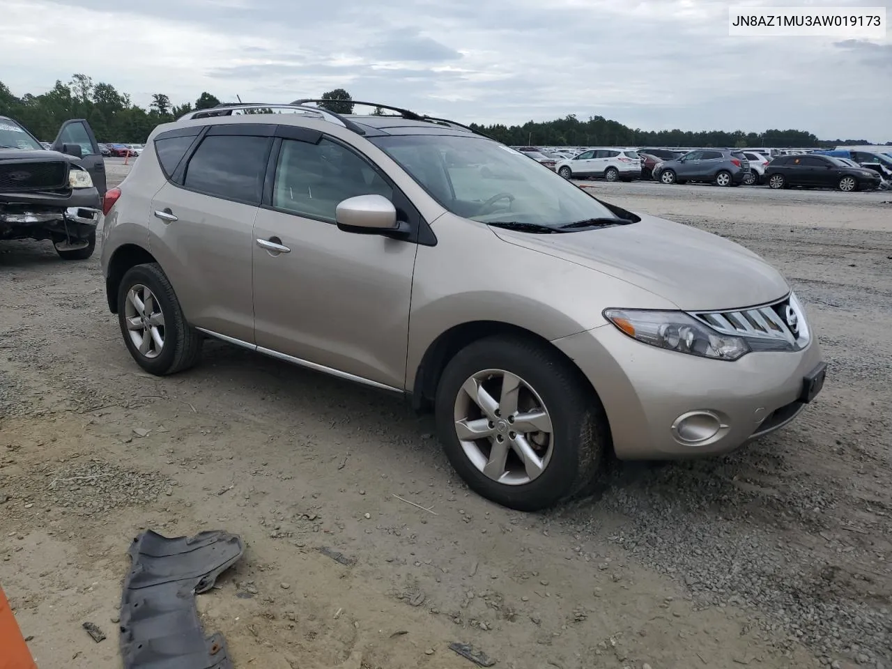 2010 Nissan Murano S VIN: JN8AZ1MU3AW019173 Lot: 70690744