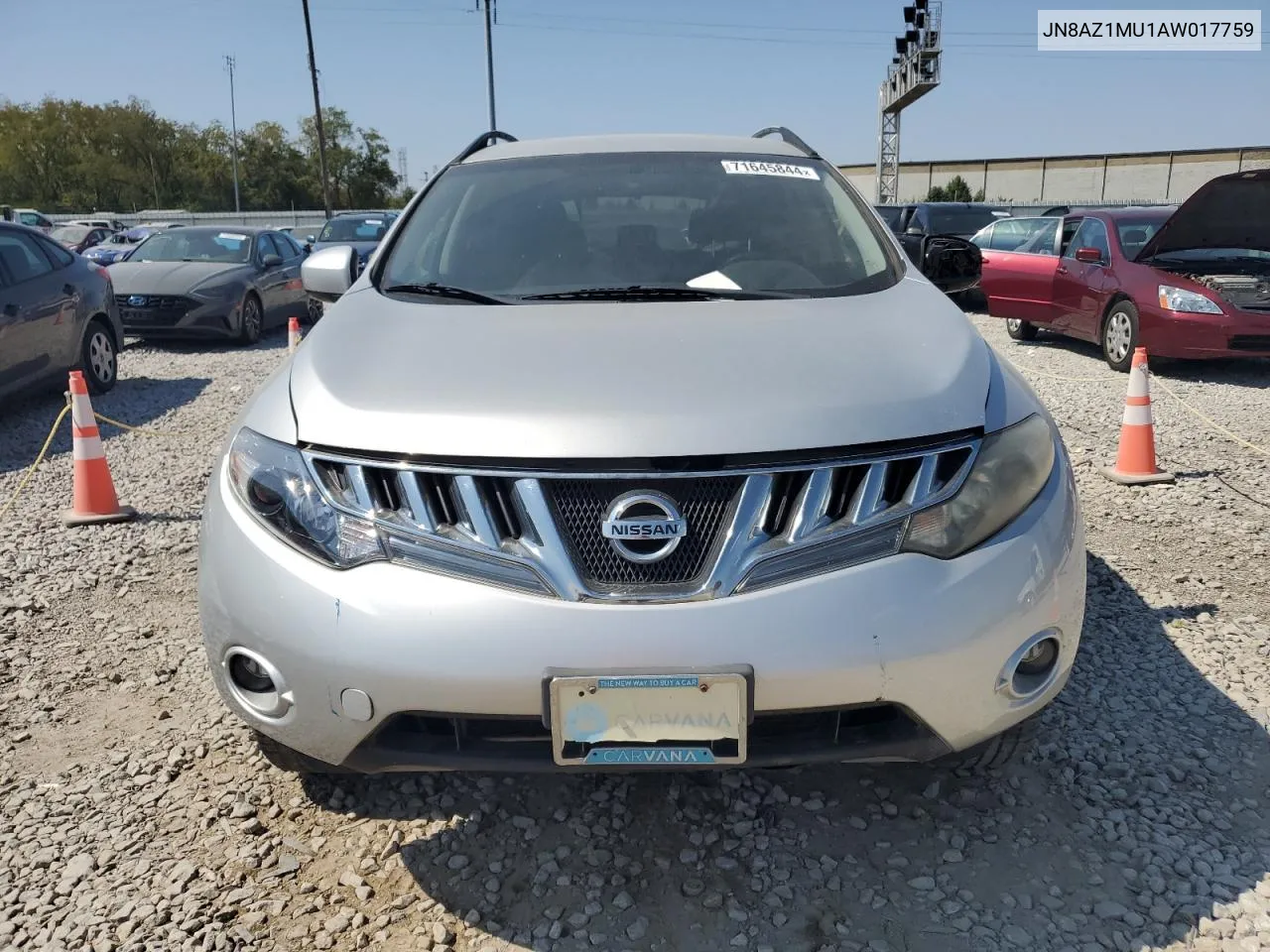 2010 Nissan Murano S VIN: JN8AZ1MU1AW017759 Lot: 71645844