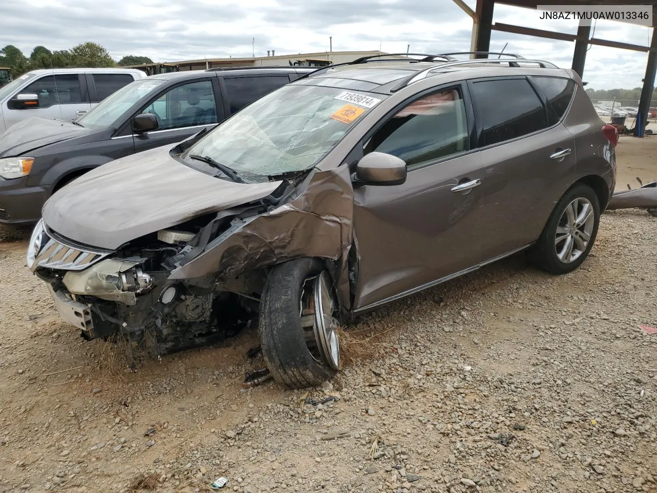 2010 Nissan Murano S VIN: JN8AZ1MU0AW013346 Lot: 71939814