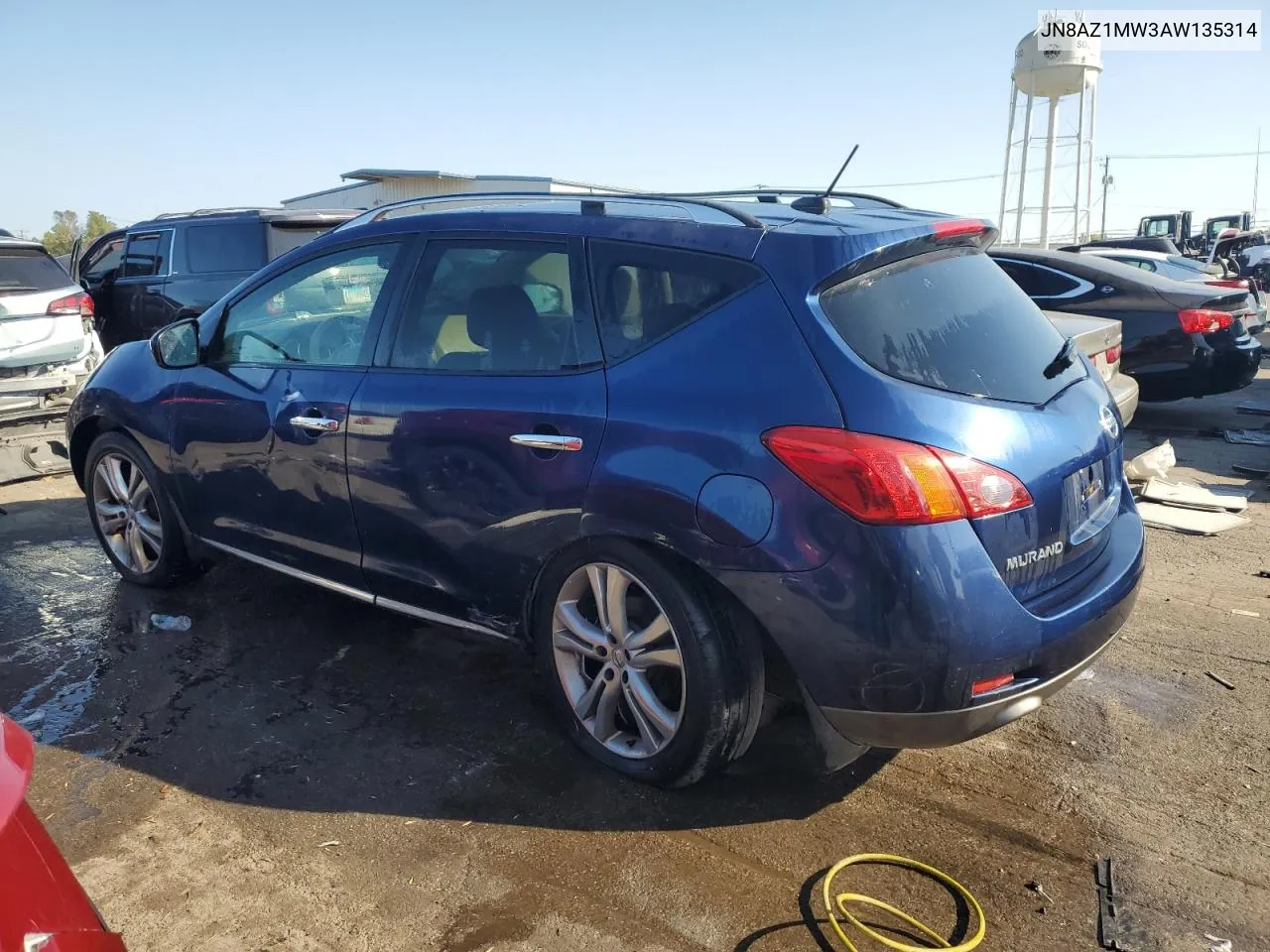 2010 Nissan Murano S VIN: JN8AZ1MW3AW135314 Lot: 72053854