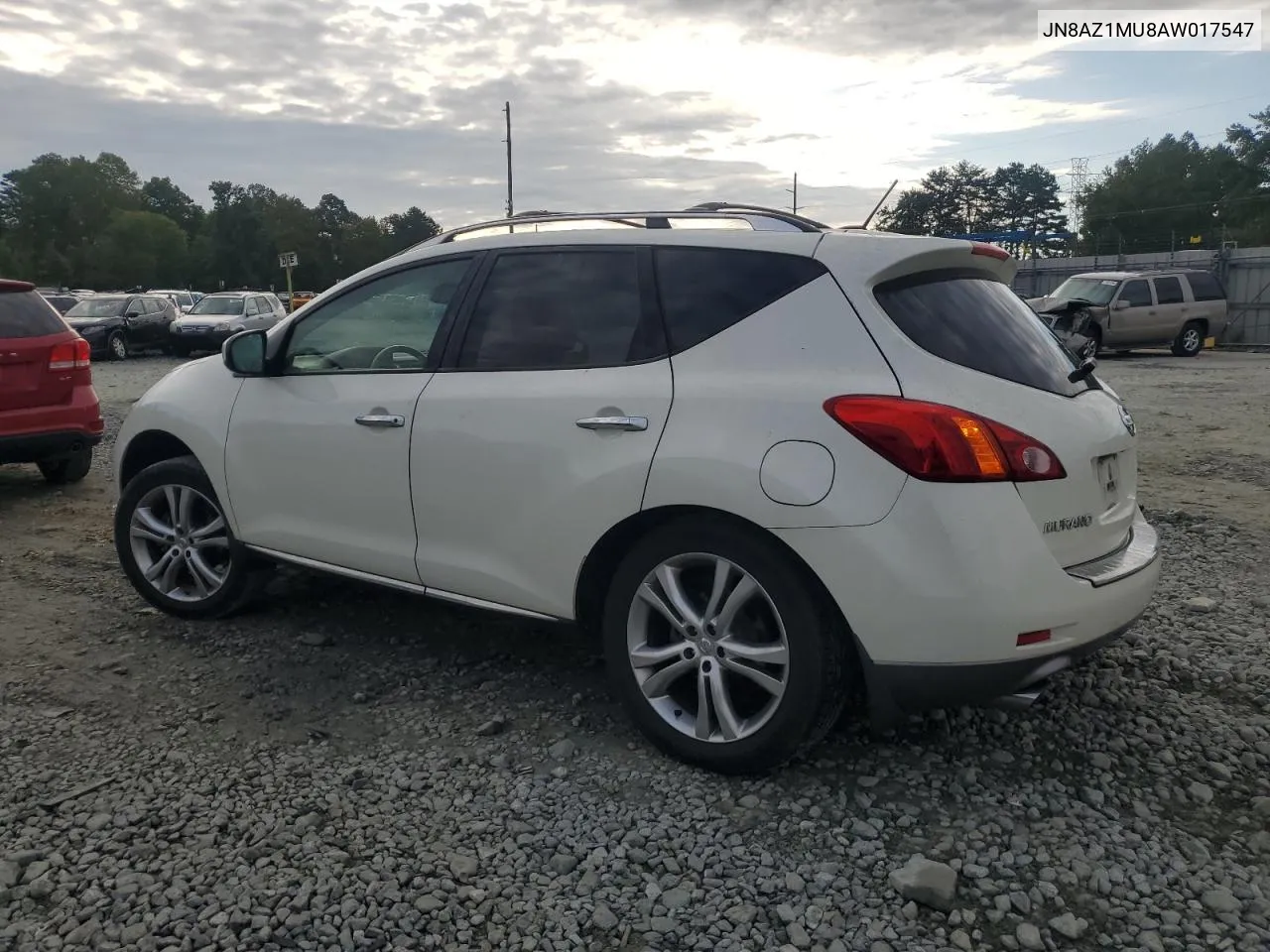 2010 Nissan Murano S VIN: JN8AZ1MU8AW017547 Lot: 72400264